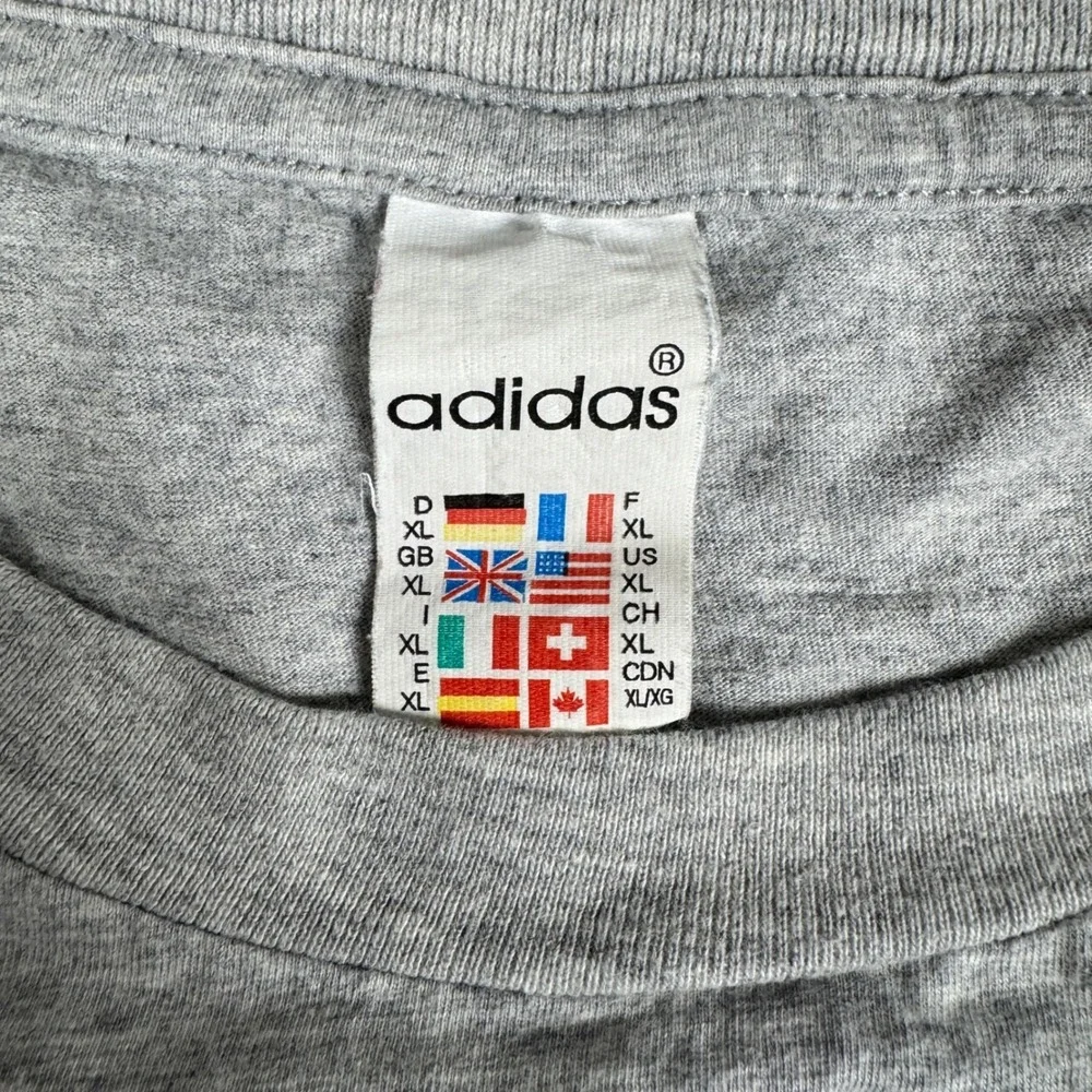 Vtg Adidas We Knew Then We Know Now Sneaker History T-Shirt Men's XL‎ Gray